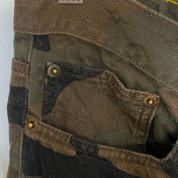 Authentic Louis Vuitton X Supreme jacquard denim  camo pants 5 pockets 32X33 - Picture 8 of 16